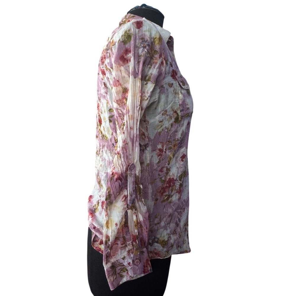 JAK Floral Cotton Gauze Button Down Shirt Lavender Pink Boho USA Small
Preloved - Picture 10 of 10
